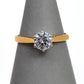 Pre-Owned 14ct Gold CZ Dress Ring Size O.5