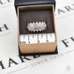 Pre-Owned 14ct Gold 3 Row CZ Ring Size N