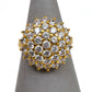 Pre-Owned 14ct CZ Gold Cluster Ring Size M