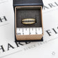 Pre-Owned 14ct Gold 3 Row Black & White CZ Ring Size M