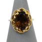 Pre-Owned 9ct Gold Smokey Quartz Ring Size P