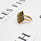 Pre-Owned 9ct Gold Rhombus Shape Tigers Eye Ring Size N