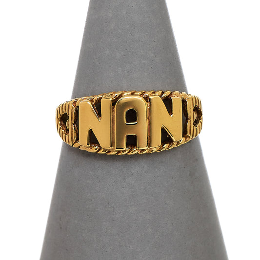 Pre-Owned 9ct Gold NAN Cherish Ring Size M.5