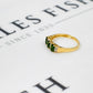 Pre-Owned 9ct Gold Diamond & Chrome Diopside  Ring