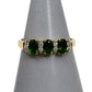 Pre-Owned 9ct Gold Diamond & Chrome Diopside  Ring