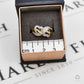 Pre-Owned 9ct Gold Diamond Double Heart Ring Size M.5