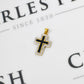 Pre-Owned 9ct Gold Diamond & Sapphire Cross Pendant