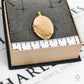 Pre-Owned 9ct Gold Oval Flower Design Locket