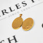 Pre-Owned 9ct Gold Oval Locket Pendant Heart Pattern
