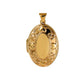 Pre-Owned 9ct Gold Oval Locket Pendant Heart Pattern