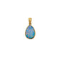 Pre-Owned 9ct Gold Drop Shape Opal Doublet Pendant