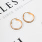 Pre-Owned 9ct Gold 2 Tone Sandblasted Creole Hoop Earrings