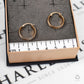 Pre-Owned 9ct Gold 2 Tone Sandblasted Creole Hoop Earrings
