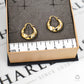 Pre-Owned 9ct Gold 2 Tone Creole Hoop Earrings