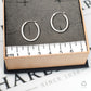 Pre-Owned 9ct White Gold Oval Creole Hoop Earrings