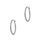 Pre-Owned 9ct White Gold Oval Creole Hoop Earrings