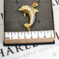 Pre-Owned 9ct Gold CZ Dolphin Pendant