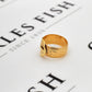Pre-Owned 9ct Gold Buckle Ring Size S