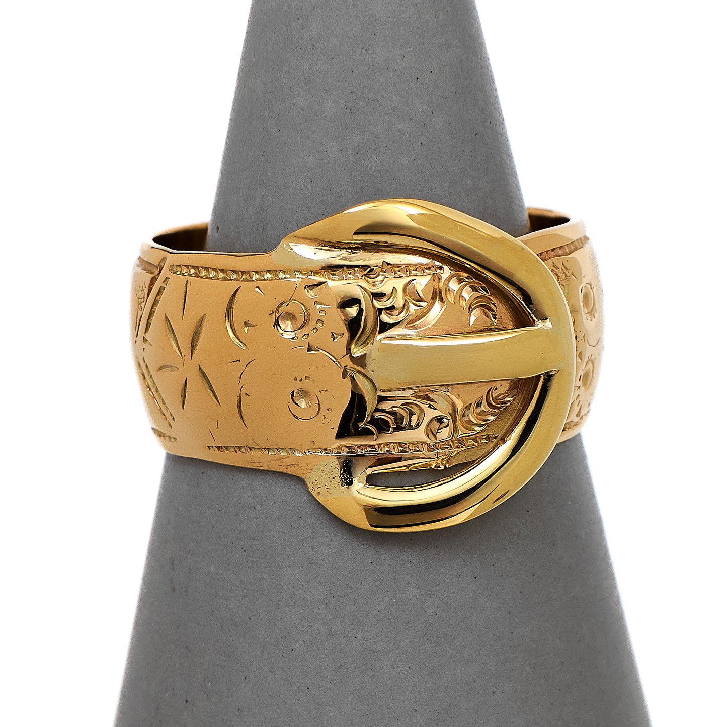 Pre-Owned 9ct Gold Buckle Ring Size S