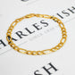 Pre-Owned 9ct Gold Figaro Chain Bracelet 9.5 Inch