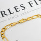Pre-Owned 9ct Gold Figaro Chain Bracelet 9.5 Inch