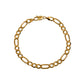 Pre-Owned 9ct Gold Figaro Chain Bracelet 9.5 Inch