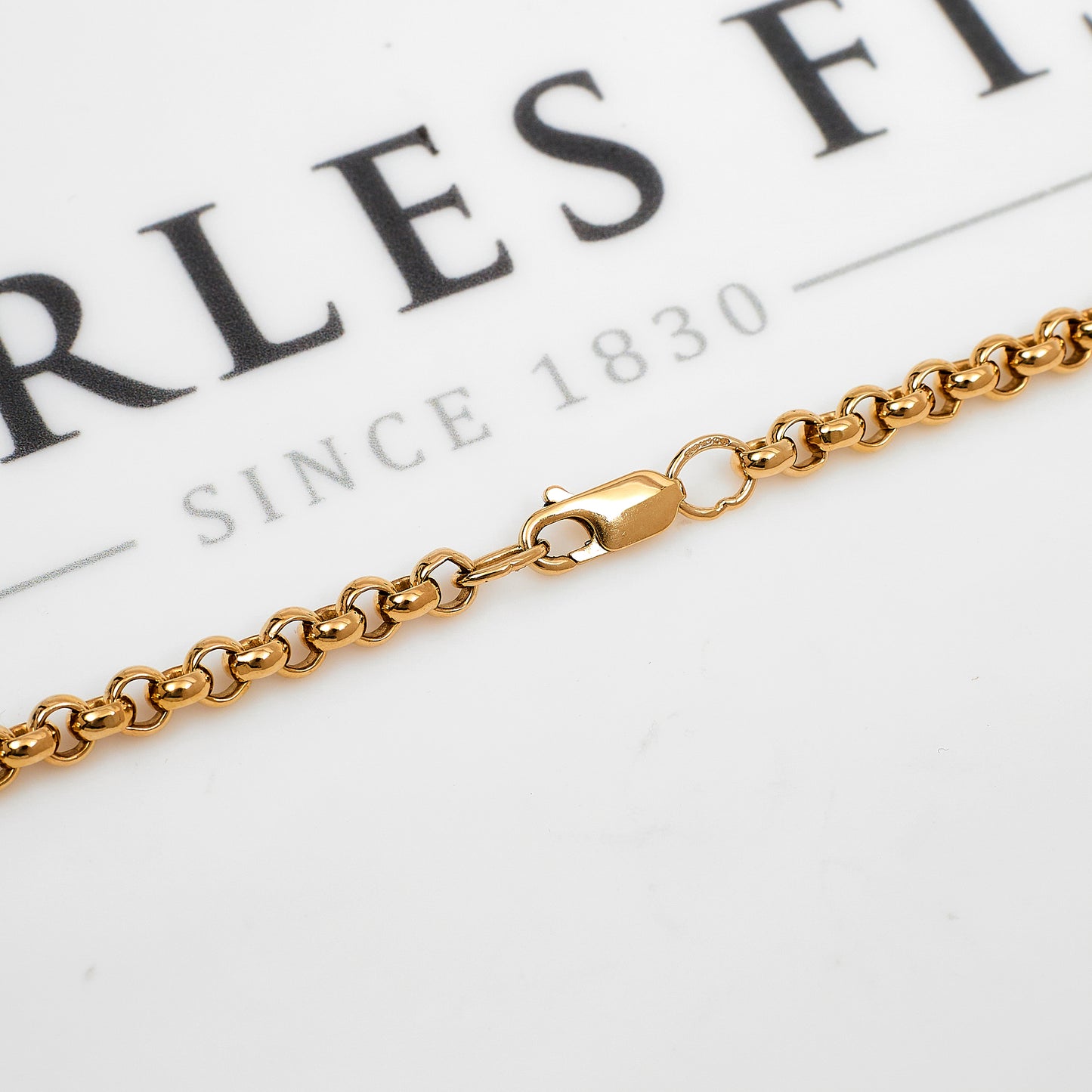 Pre-Owned 9ct Gold Belcher Chain Necklace 23 Inch