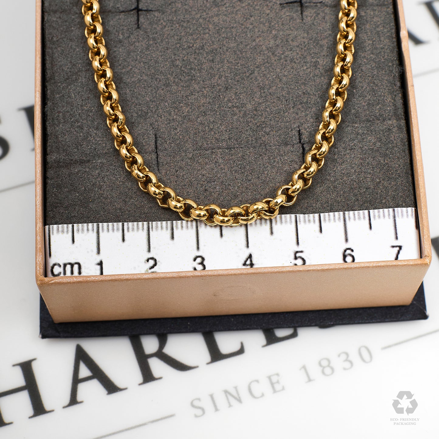 Pre-Owned 9ct Gold Belcher Chain Necklace 23 Inch