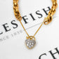 Pre-Owned 9ct Gold Prince Of Wales Bracelet & Heart Padlock