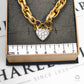Pre-Owned 9ct Gold Prince Of Wales Bracelet & Heart Padlock