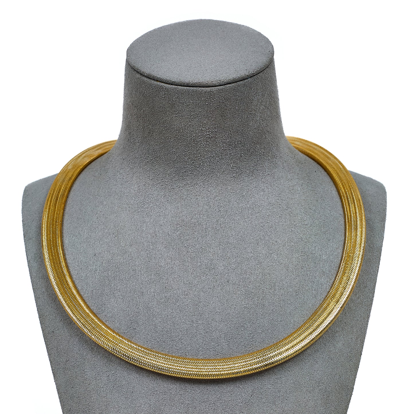 Pre-Owned 18ct Gold Mesh Collar Necklace 19 Inch