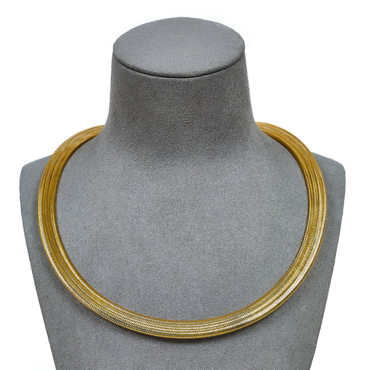 Pre-Owned 18ct Gold Mesh Collar Necklace 19 Inch