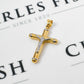 Pre-Owned 14ct Gold 2 Tone Crucifix Pendant