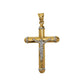 Pre-Owned 14ct Gold 2 Tone Crucifix Pendant