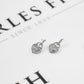 Pre-Owned 9ct White Gold Diamond Heart Stud Earrings