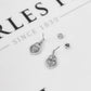 Pre-Owned 9ct White Gold Diamond Heart Stud Earrings