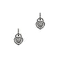 Pre-Owned 9ct White Gold Diamond Heart Stud Earrings