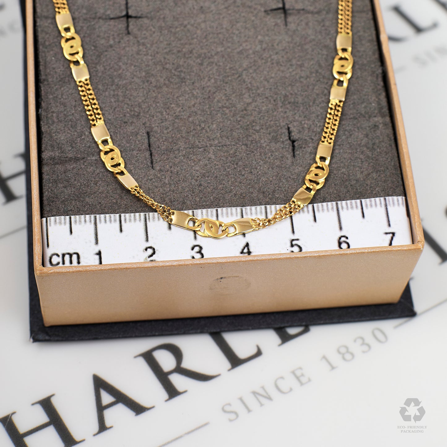 Pre-Owned 18ct Gold Double Curb Anchor Chain Necklace 20 Inch