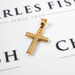 Pre-Owned 14ct Gold 2 Tone Hollow Crucifix Pendant