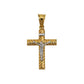 Pre-Owned 14ct Gold 2 Tone Hollow Crucifix Pendant