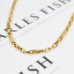 Pre-Owned 14ct Gold Paperchain Link Greek Key Necklace