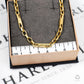 Pre-Owned 14ct Gold Paperchain Link Greek Key Necklace