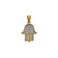 Pre-Owned 9ct Gold CZ Hamsa Pendant