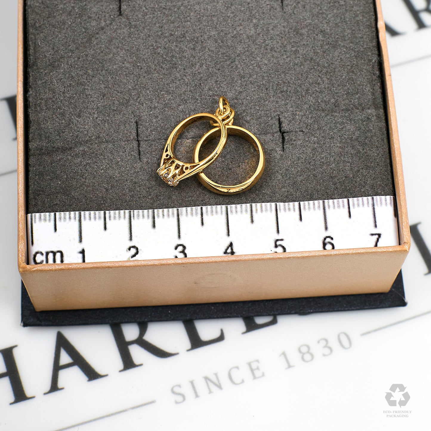 Pre-Owned 9ct Gold Wedding & Engagement Ring Charm