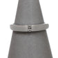 Pre-Owned 9ct White Gold 2 Diamond Band Ring Size N