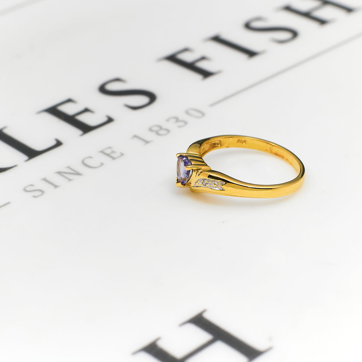 Pre-Owned 9ct Gold Heart Shape Tanzanite & Diamond Ring