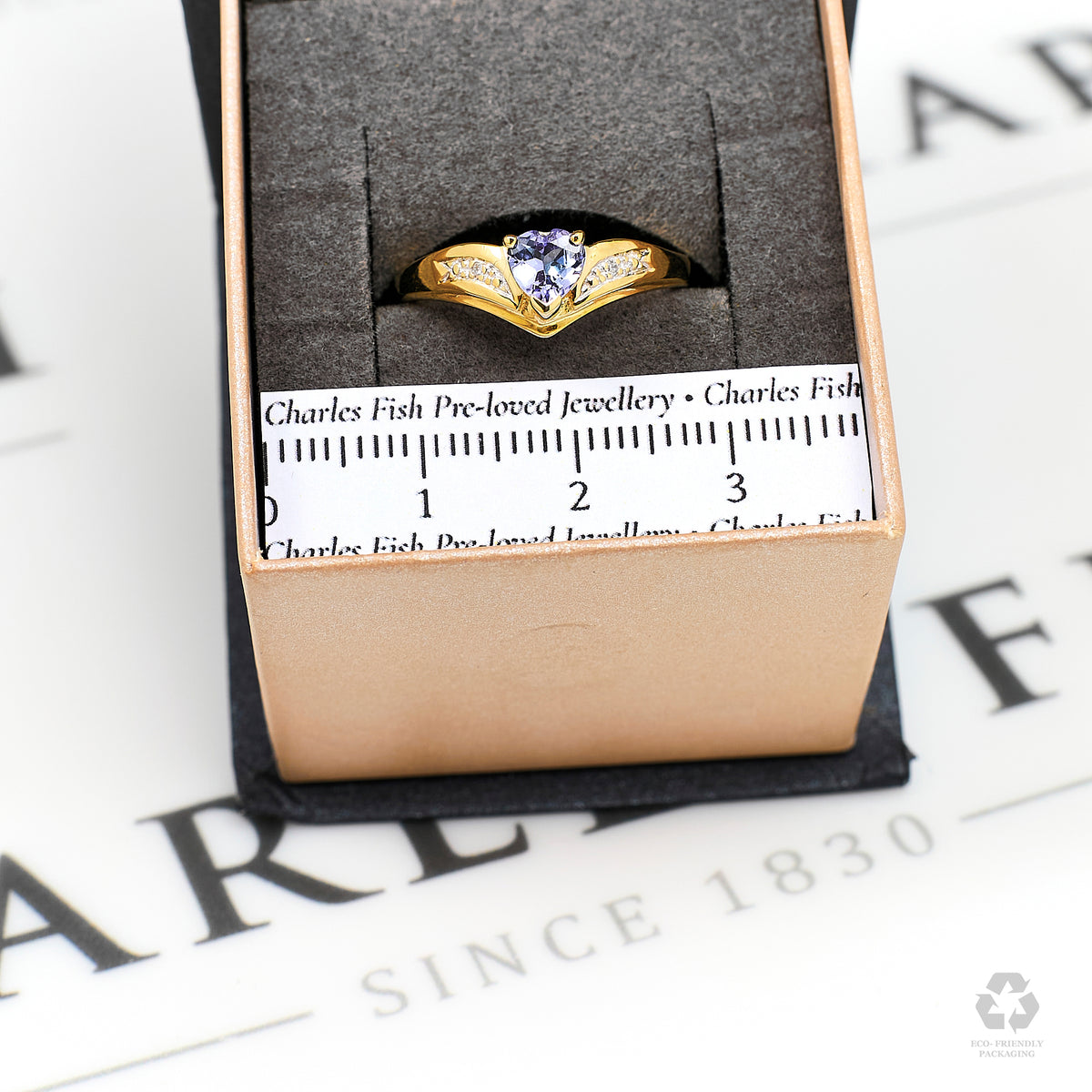 Pre-Owned 9ct Gold Heart Shape Tanzanite & Diamond Ring