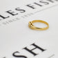 Pre-Owned 9ct Gold 3 Rubover Diamond Ring Size L