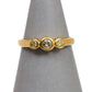Pre-Owned 9ct Gold 3 Rubover Diamond Ring Size L