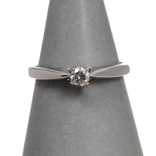Pre-Owned 9ct White Gold Diamond Ring Size M.5